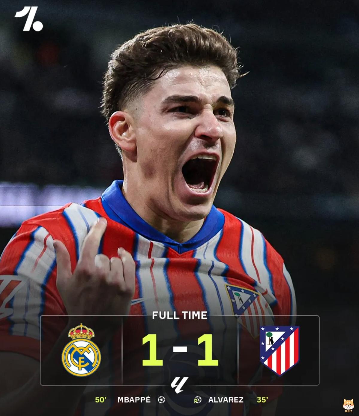 马德里德比平局，西甲的争冠正变得充满悬念，是皇马、马竞还是巴萨？
